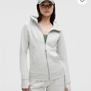 Lululemon scuba Light Gray Hooded Zip-Up Jacket